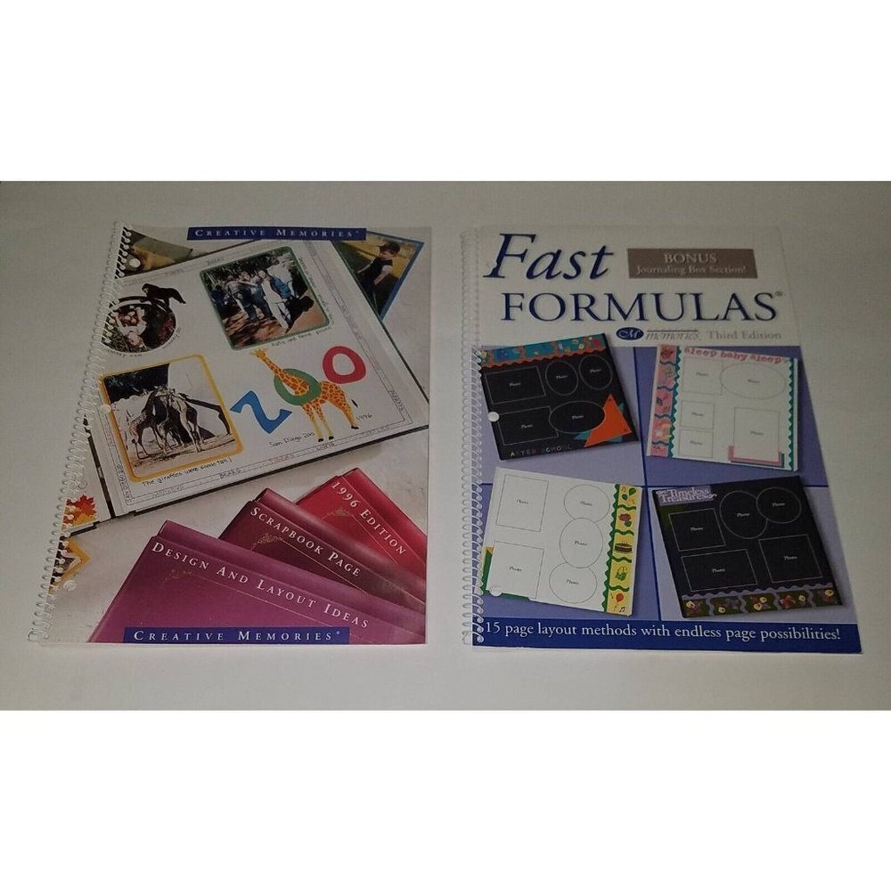 2 Creative Memories Spiral Books 1996 Page Design Layout Ideas Fast Formulas 3rd